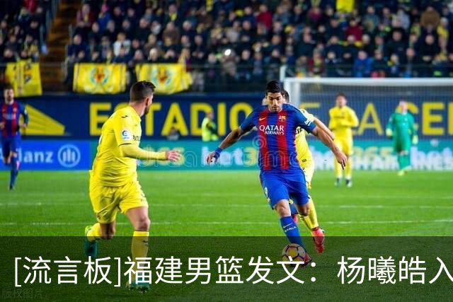 [流言板]福建男篮发文：杨曦皓入选集训名单，希望立足集训踏实沉淀